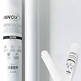 Elektrostatisch Selbsthaftende Whiteboard Folie von INNOX® - haftet magnetisch an allen Oberflächen | Ideales Flipchart Papier für Meetings, Brainstorming und Coaching | Weiß, 20 B