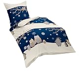 Fleuresse Soft Feinbiber Bettwäsche, highlandblau, 135 x 200