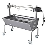 DEMA Spanferkelgrill Lammgrill Spießbratengrill Spanferkel Grill BBQ Grillwagen höhenverstellbar Spieß 85 cm mit M