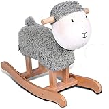 Schaukelpferd Plüsch Schaukeltier Pferd Rocker Ride-ons Holz Schaukelpferd for 12-60 Monate Baby Jungen und Mädchen Niedlichen Stofftier Tiersitz Stuhl Kleinkind Rocker Stuhl Kind Rocker Sitz Weiche R