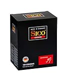 SICO Sensitive Kondome - Naturkautschuklatex - feucht beschichtet - geringe Wandstärke für erhöhte Gefühlsintensität - einzeln verpackt in einer Box - 100er - Made in Germany