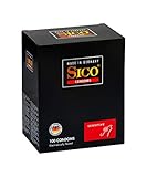 SICO Sensitive Kondome - Naturkautschuklatex - feucht beschichtet - geringe Wandstärke für erhöhte Gefühlsintensität - einzeln verpackt in einer Box - 100er - Made in Germany