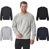Iron Mountain Mens aufgearbeiteten Soft Fleece Crew Neck Hoody Sweatshirt, Hellgrau Marl, X-groß, XL