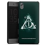 DeinDesign Hard Case kompatibel mit Sony Xperia X Performance Schutzhülle schwarz Smartphone Backcover Harry Potter Heiligtümer des Todes Offizielles Lizenzproduk