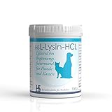 L-Lysin HCL 100g - Ergänzungsfuttermittel für Hunde & Katzen - Einsatz bei Haustieren mit geschwächtem Immunsystem - ohne Zusatz von Getreide!