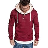 Pullover Herren,Herren Sweatjacke mit Kapuze Slim Fit Baumwolle-Anteil Basic Männer Hoodie-Cardigan Langarm Jungen Schwarze Kapuzenjacke für Winter S