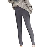 GULASISI Damen Thermo Leggings Winter Dicke Große Größen Lamm Plüsch Jogginghose Verdickte Fleece Gefütterte Blickdicht Jogginghose Hohe Taille Übergroße Leggings für F