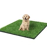 Fortune-star 80 x 100 cm Kunstrasen Hundegrasmatte und Grasfußmatte Indoor Outdoor Teppich Kunstrasen Rasen für Hunde Töpfchentraining Pad Bereich Terrasse Rasen Dek