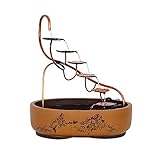 xuejuanshop brunnen Pure Kupfer Fließende Tischplatte Wasserbrunnen Dekoration - beruhigende Sounds - einzigartiger Form des Desktop-Brunnens für Home Office Wohnaccessoires & Dek