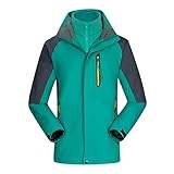 BGUK Ski Jacke Regenjacke Herren Damen Warmer Gefütter Fleece Mantel Männer Wasserdichter Wasserdicht Softshelljacke Übergangsjacke Winterjacke Freizeitjacke Outdoorjacke mit Abnehmbarer Kap