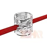 ZOHAR 2 Stück Transparent Matt Zweiteilige Wand- und Deckenpins für Textilkabel Deckenbefestigung Affenschaukel Aufputz-Kabelhalter für Lampe DIY mit Schrauben und Düb