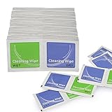 100Stück Bildschirm Reinigungstücher Brillenputztücher, Feucht & Trocken Bildschirmwischtücher 6x6cm für Smartphone Display, Brillen, Computer Bildschirmen, PC Monitor, Laptop, Tab