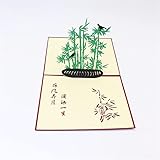 Weihnachtskarte Festival Segen Grußkarte 3D Laserschnitt Handgemachte Schnitzerei Chinesischen Stil Banboo Papier Einladung Grußkarten Postkarte Geschäft Kreative Geschenk lustige Geburtstagsk