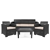 von Chengsyste Terrasse Esszimmer, Outdoor- Terrasse Rattan- Sofa Sets Wicker Liebesat Sofa+ Einzelsessel+ Couchtisch+ Kissen Freizeitgartenmöbel Sets, Terrasse Möbelsätze by CHENGSYSTE