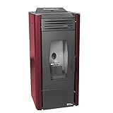 Güde Pelletofen GP 135 B 8,9 kW mit 15 kg Pelletbehälter Bordeaux