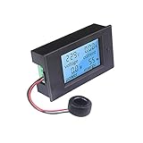 KETOTEK Voltmeter Amperemeter Digitaler AC 80-260V 100A Spannungsprüfer Stromzähler Leistungsmesser Energiemessgerät Volt Ampere Messgerät Meter LCD Multimeter mit CT Stromw