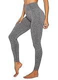 INSTINNCT Damen Yoga Lange Leggings Slim Fit Fitnesshose Sporthosen #4 Klassische Stil - Grau S