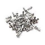 XZMALZYC Messingmaterial 13g 2.2mm Speiche Nippel Sliver Farbe Elektrische Fahrrad Motor Rad Teile Länge 13 / 16mm Speichenkappen E-Bike Speichen Hüte (Color : 50pcs 14mm)