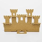 Toniebox Regal Schloss Burg zum selber bauen und anmalen, Wandregal für Toniefiguren, Aufbewahrung für Tonies, Halterung aus 10mm MDF DIY B