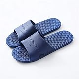 Herren Badeschuhe Hausschuhe In-Tür Dusche Slipper, schnelltrocknende Non-Slip Hausschuhe Badezimmer Haus und Pool Sandalen for Herren für Indoor Home Garden Badezimmer ( Color : Blue , Size : 42/43 )