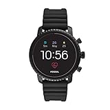 Fossil Herren Digital Smart Watch Armbanduhr mit Silikon Armband FTW4018