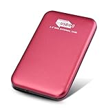 Externe Festplatte Schlank, Externe Festplatte USB3.0 Festplatte Extern für MacBook, PC, Xbox One, Xbox 360, Desktop, Chromebook, Laptop (1TB,Rot)