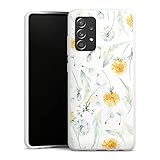 DeinDesign Silikon Hülle kompatibel mit Samsung Galaxy A52s 5G Case weiß Handyhülle Blumen Pusteblume M