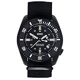 GMT PVD Submarine/Naval Crew Quarz Schwarz Keramik Datum Stoff NATO Diver Herren U