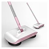 FLLOVE Effizientes Reinigungswerkzeug Besen-Roboter-Staubsauger-Bodenhaus-Haus-Kocher-Kehrmaschine Mop-Kehrmaschinen-Faltgriff-Haushalt faul Waschbodenreinigung (Color : Pink 3Pad)