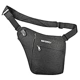 WATERFLY Crossbody Sling Bag Herren und Damen, Schultertasche mit Großer Kapazität Leichte Leicht und Einfach zu Tragen Brusttasche Multi Pocket Rucksack