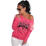 Yakuza Damen Authentic Langarm T-Shirt, Rose Red, M