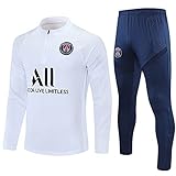 XZtianxie Paris Langarm-Sportbekleidung, Paris European Football Club Männer Fußball Sweatshirt Langarm Frühling und Herbst Breathable Sport Trainings-Uniform Fitness-Trainingsanzüge Jungen,3,M