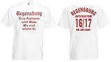 Fruit of The Loom Regensburg Aufstiegs-Tour T-Shirt von S-XXXL Austeiger 2016/17|Weiss-XL