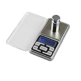 Taschenwaage Feinwaage Digitalwaage Waage 100/200/300 / 500G 0,01/0,1G Digitalwaage Hochgenaue Hintergrundbeleuchtung E-Tasche Für Schmuck Gramm Gewicht Für Küche-Silikon_200G_0.01G