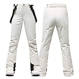 Damen Cargohose Schwarz Winddicht Warm Gefüttert Skihose Snowboardhose Verdickte Warm Trekkinghose Outdoor Fitness Softshellhose Cargo Freizeithose zum Wanderhose Outdoorhose Träg