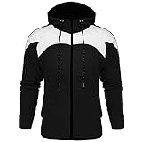 Hirolan Herren Sports Suit Jogginganzug MäNnertrainingsanzug Hose Mit Farblich Abgesetzten Taschen Freizeitanzug Fitness Sportanzug Trainingsanzug Sweatshirt Jogging Anzug Modell lauschig