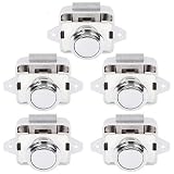 LESOLEIL Push Lock Button Catch Door Verriegelung - Wohnmobil Möbelschloss für RV Camping Schrank Schublade Caravan Van Motorhome Yacht Ship Boat Silber 5 Stück