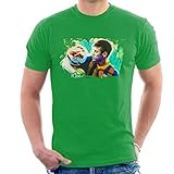 VINTRO Neymar Barcelona Herren T-Shirt Original Portrait by Sidney Maurer professionell bedruckt Gr. Medium, Grün - Irish G