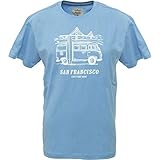 Herren T-Shirt VW Bulli »SAN Francisco« Blau Weiß Gr.XXL