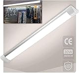 Feuchtraumleuchte LED 90CM, LINTRY Kellerlampe LED Deckenleuchte 30W 3600LM LED Röhre, 4000K Neutralweiß Lampe Decke für Werkbank/Garage/Badezimmer/Werkstatt/Waschkü