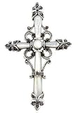 Windalf Mittelalter Anhänger Kreuz Riana 6.2 cm Perlmutt Kreuz Amulett Vintage 925 Sterlingsilb
