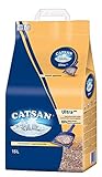 CATSAN Ultra Plus – Katzenstreu aus feinen natürlichen Tonkörnchen – 1 x 15 L