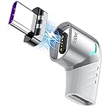Datenübertragungsadapter, Magnetladekonverter, Magnetadapter, rechtwinklig USB C-Adapter 100W Fast Lades Datenübertragung Verlängerung weiß