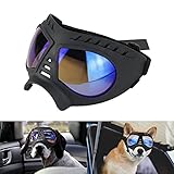 PETLESO Hundebrille Sonnenbrille für Große Hunde Anti-UV Sonnenbrille Winddicht Schneedichte Weiche Brillenfassung für Hunde mit Augen Schü