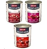 Animonda Gran Carno Hundefutter, Nassfutter für Erwachsene Hunde, 18x800g 3 S