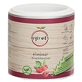 myfruits® Himbeerpulver - ohne Zusätze, zu 100% aus Himbeeren, gefriergetrocknet, Fruchtpulver für Smoothie, Shakes & Joghurt (200g)