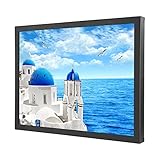 Zunate 15 Zoll Tragbarer CCTV-Monitor, Kapazitiver Mehrpunkt-Touchscreen-Metall-Industriemonitor, Eingebettete und an der Wand Montierte Installation, HDMI/VGA/AV/USB-Eingang, für PC, TV, CCTV,(EU)