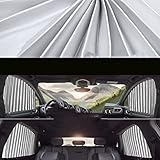 4 StüCk Universal Luxus Auto Van Suv Fenstervorhang,Uv Sonnenschutz Visier Kit Sonnenschutz AutozubehöR,Auto Vorhang F