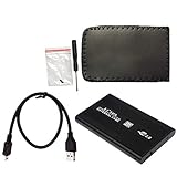 lmoikesz 2.5inch USB 2.0 SATA Externe Mobile Laptop SATA-Gehäusekasten Festplatte Box Aluminiumlegierung Shell Adapter Fall Gehäusekasten PC Laptop Notebook