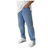 BIBOKAOKE Jeans Herren Einfarbig Loose Jeanshosen Mode Stretchdenim Hose Casual Breite Hosen Denim Pants Herrenjeans Lässige Denimhosen Sporthose Jeanshose Stretch-Denim Männer Jeans-H